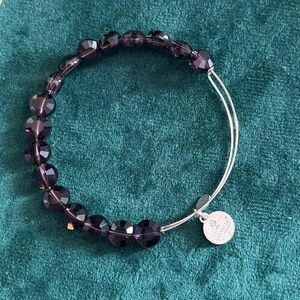 Alex and Ani purple beaded bracelet